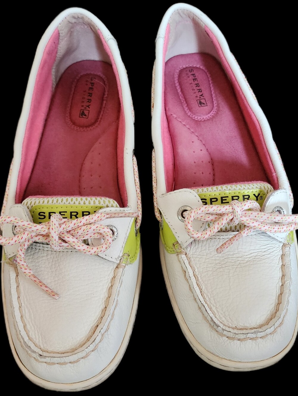 Sperry Top-Sider Leather/ Mesh Boat Shoes Size 8.5